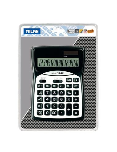 CALCULADORA MILAN NATA NEGRO/BLANCO 16 DIGITOS