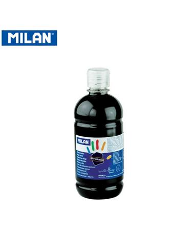 PINTURA DEDOS MILAN 500gr NEGRO