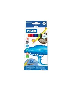 LAPIZ MILAN 12 COLORES ACUARELABLES + PINCEL