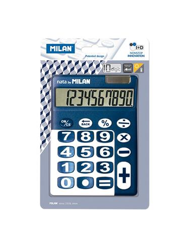 CALCULADORA MILAN NATA AZUL/BLANCO 10 DIGITOS
