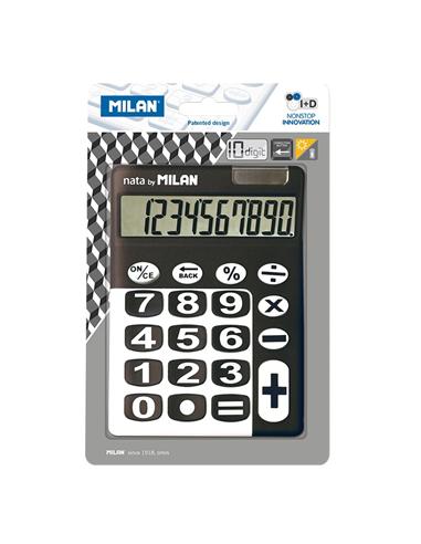 CALCULADORA MILAN NATA DUO NEGRO/BLANCO 10 DIGITOS