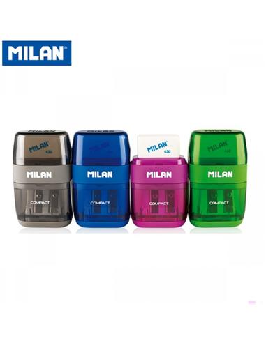 AFILADOR MILAN COMPACT DOBLE + GOMA