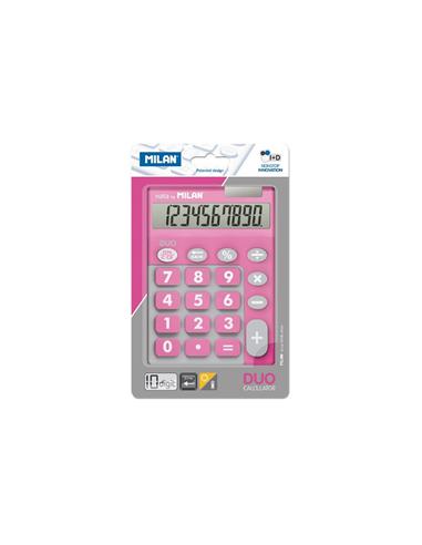 CALCULADORA MILAN NATA DUO FUCSIA/GRIS 10 DIGITOS
