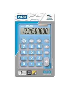 CALCULADORA MILAN NATA DUO AZUL C/GRIS 10 DIGITOS