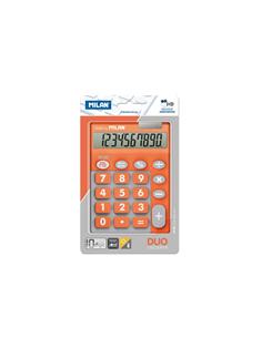 CALCULADORA MILAN NATA DUO NARANJA/GRIS 10 DIGITOS