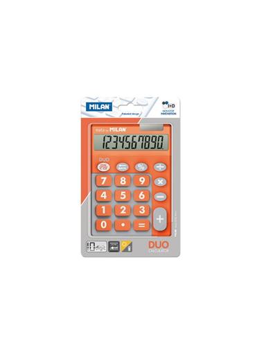 CALCULADORA MILAN NATA DUO NARANJA/GRIS 10 DIGITOS