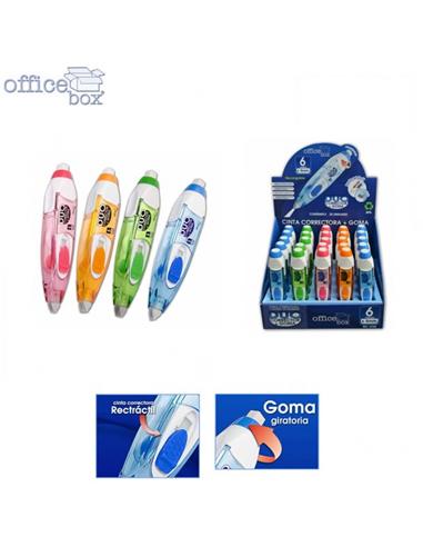 CORRECTOR CINTA OFFICE-BOX DUO 5mm x 6m + GOMA
