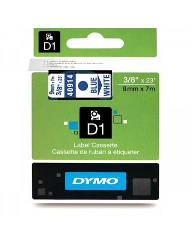 CINTA ROTULADORA DYMO D1 9mm x 7m BLANCA/AZUL