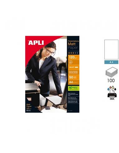PAPEL APLI MATT INK A4 120GR 100H