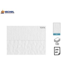 PAPEL MICHEL OPALINA TELA A4 240GR 100H BLANCO