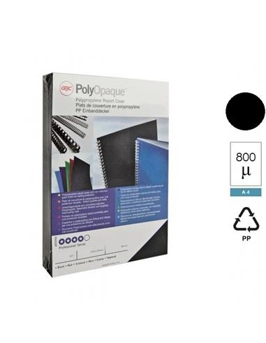 PORTADA POLIPROPILENO GBC A4 800 MCS NEGRO