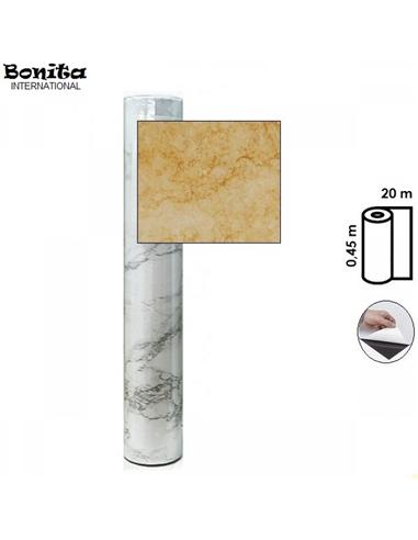 PLASTICO ADHESIVO BONITA 0,45x20m MARMOL MARRON