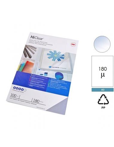 PORTADA POLIPROPILENO GBC A3 180 MCS CRISTAL