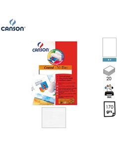 PAPEL CANSON COATED A4 170GR 20H MARFIL