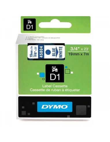 CINTA ROTULADORA DYMO D1 19mm x 7m BLANCA/AZUL