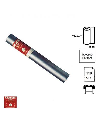 ROLLO PAPEL VEGETAL DIAMANT 1,10x20m 115GR