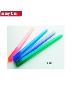 REGLA SAFTA 15cm CUADRADA COLORES SURTIDOS