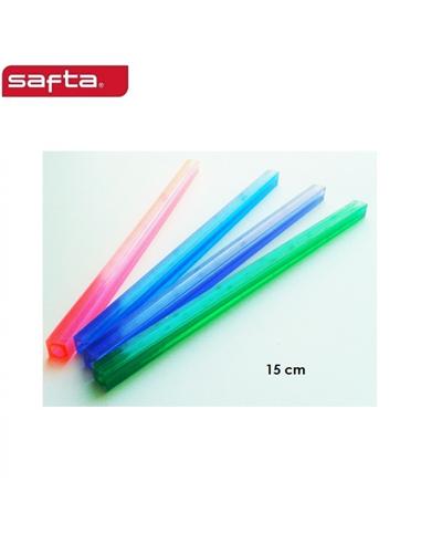 REGLA SAFTA 15cm CUADRADA COLORES SURTIDOS