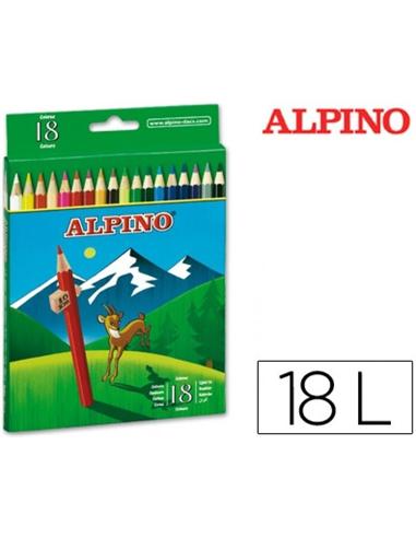 LAPIZ ALPINO 18 COLORES T.LARGO