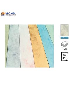 PAPEL MICHEL MARMOLEADO A4 200GR 100H GRIS