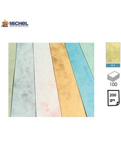 PAPEL MICHEL MARMOLEADO A4 200GR 100H BEIGE
