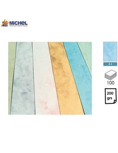 PAPEL MICHEL MARMOLEADO A4 200GR 100H AZUL