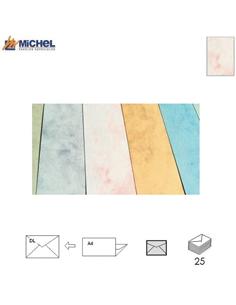 SOBRE MICHEL MARMOLEADO 110x220mmm 90GR ROSA 25U