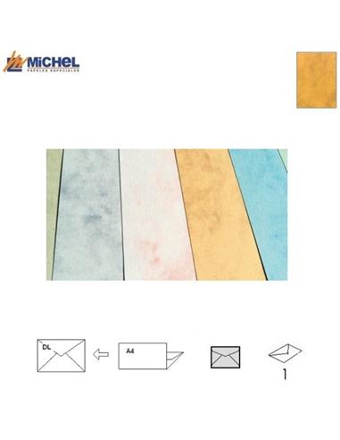 SOBRE MICHEL MARMOLEADO 110x220mm 90GR AMARILLO