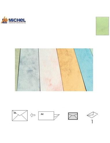 SOBRE MICHEL MARMOLEADO 110x220mm 90GR VERDE