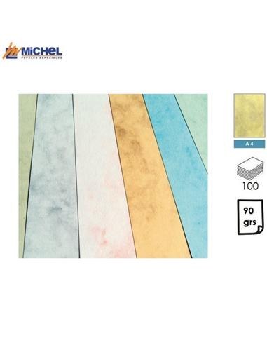 PAPEL MICHEL MARMOLEADO A4 90GR 100H BEIGE