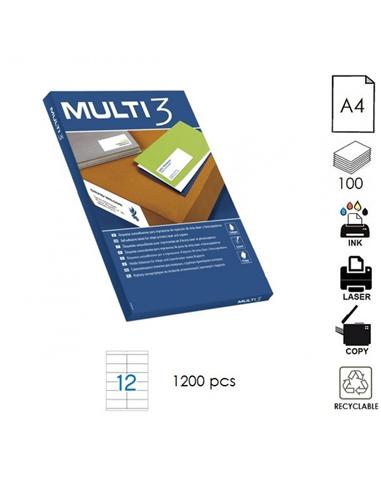 ETIQUETA MULTI3 ILC A4 105x48mm 100H BLANCO