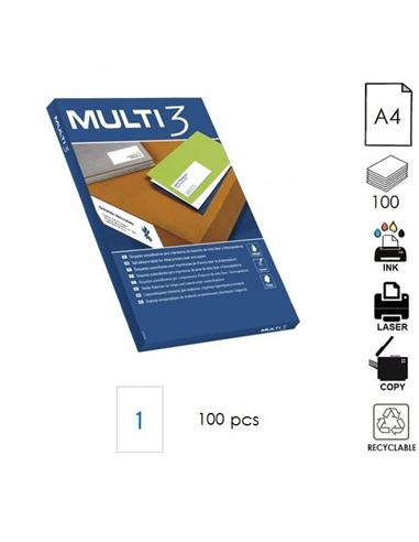 ETIQUETA MULTI3 ILC A4 210x297mm 100H BLANCO