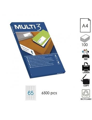 ETIQUETA MULTI3 ILC A4 38x21,2mm 100H BLANCO