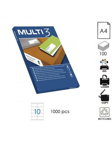ETIQUETA MULTI3 ILC A4 105x57mm 100H BLANCO