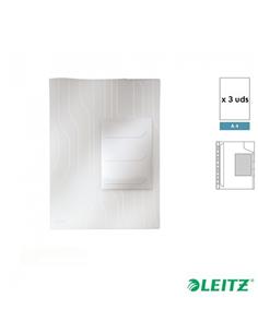 FUNDA LEITZ A4 3 SEPARADORES MULTITALADRO 3uds