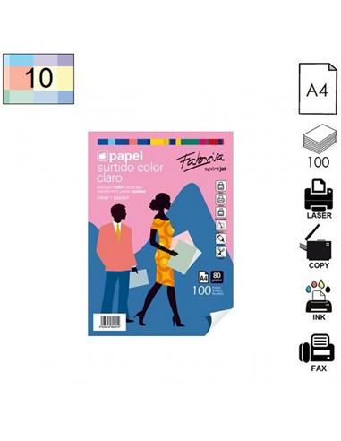 PAPEL MULTIFUNCION A4 80GR 100H 10 COLORES