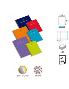 LIBRETA ESPIRAL UNI GUERRERO TC 2 RAYAS 2,5mm  80H