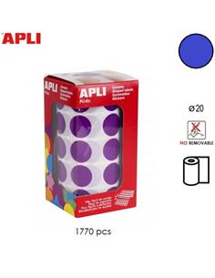 GOMETS ADHESIVO APLI CIRCULO 20mm AZUL