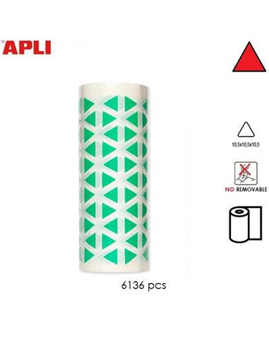 GOMETS ADHESIVO APLI TRIANGULO 10,5mm ROJO