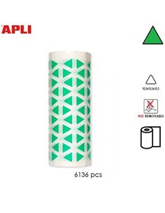 GOMETS ADHESIVO APLI TRIANGULO 10,5mm VERDE