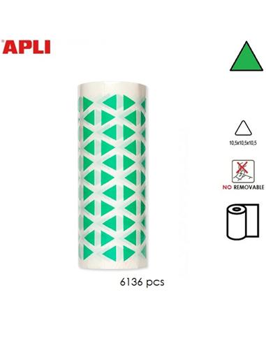 GOMETS ADHESIVO APLI TRIANGULO 10,5mm VERDE