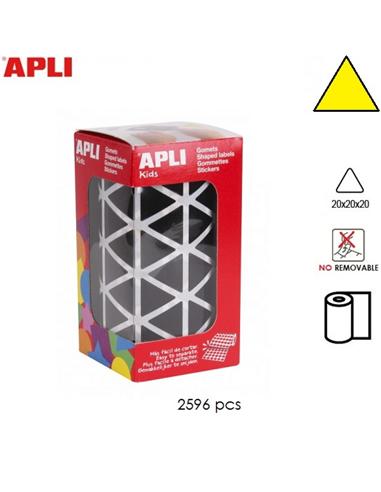 GOMETS ADHESIVO APLI TRIANGULO 20mm AMARILLO
