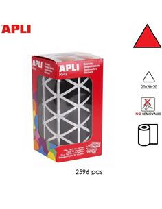 GOMETS ADHESIVO APLI TRIANGULO 20mm ROJO