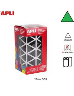 GOMETS ADHESIVO APLI TRIANGULO 20mm VERDE