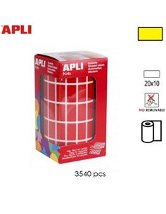 GOMETS ADHESIVO APLI RECTANGULO 20x10mm AMARILLO