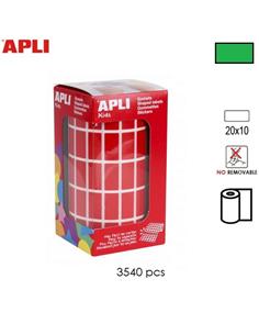 GOMETS ADHESIVO APLI RECTANGULO 20x10mm VERDE