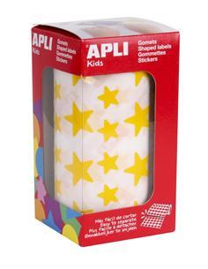 GOMETS ADHESIVO APLI ESTRELLA 12,5-19,5mm AMARILLO