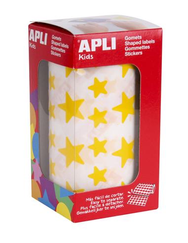 GOMETS ADHESIVO APLI ESTRELLA 12,5-19,5mm AMARILLO
