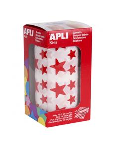 GOMETS ADHESIVO APLI ESTRELLA 12,5-19,5mm ROJO