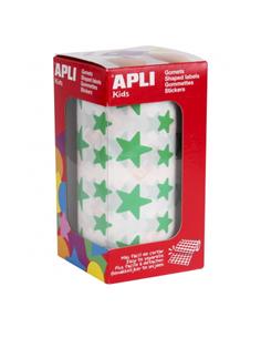 GOMETS ADHESIVO APLI ESTRELLA 12,5-19,5mm VERDE
